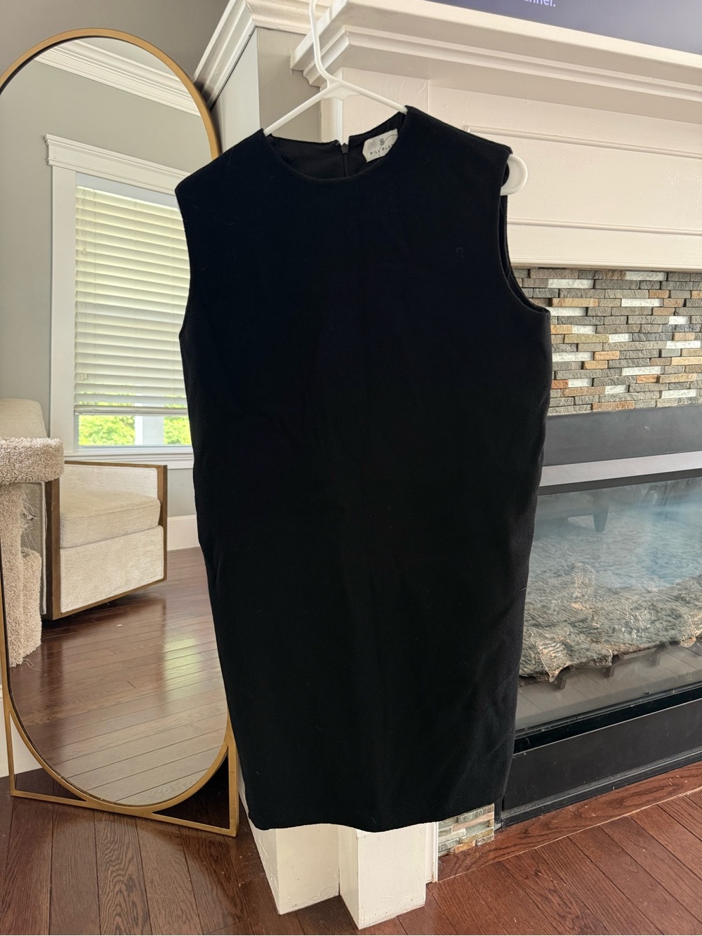 bill blass Black Sleeveless Sheath Mini Dress